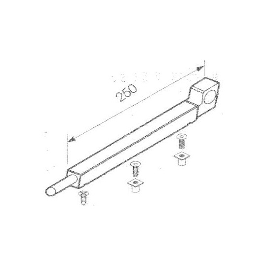 Verrou béquille en applique alu 20/30 Grise