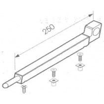 Verrou béquille en applique alu 20/30 blanc