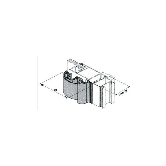 Joint anti-pince doigt ALU + Soufflet Lg: 2250 mm