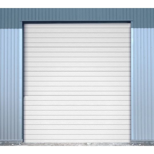 Porte Sectionnelle Industrielle L 3,5m x H 4m Manuelle Couleur Blanc Ral 9010 Gamme Éco V40