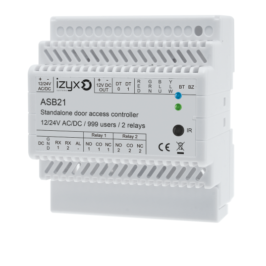 Electronique déportée rail DIN 5M 12/24V AC/DC 999u 2R Compatible W26 IZYX SYST.