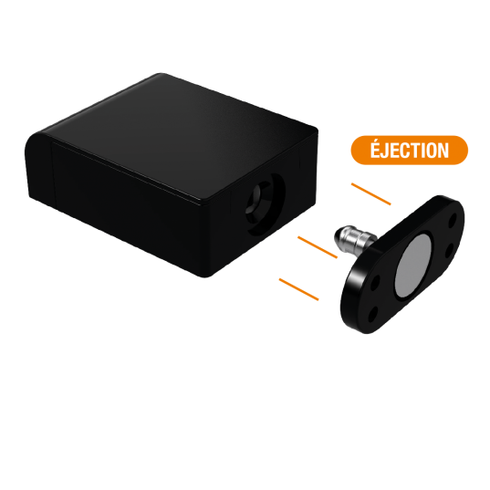 Verrou électrique miniature à éjection Ap 1100 N émission 12/24V DC Contact