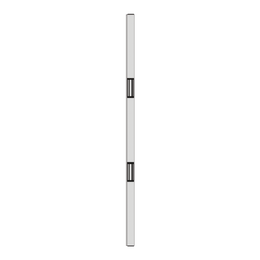 Tube EM vertical 2,2 m 2 x 1200 lbs 12/24V DC - NF S 61-937