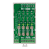 Carte multivoies rail DIN 3M 12-24V AC / 12-48V DC - 4 fusibles / 4 LEDs vertes