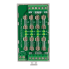 Carte multivoies rail DIN 3M 12-24V AC / 12-48V DC - 8 fusibles / 8 LEDs vertes