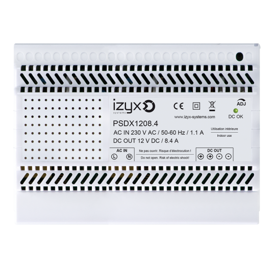 Alimentation rail DIN 7M 230V AC / 12V DC (12-14V) / 8,4A