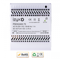 Alimentation rail DIN 5M 230V AC / 27,6V DC (24-28V) / 2,75A