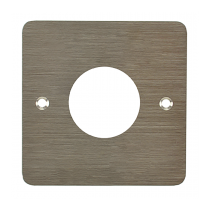 Plaque acier inoxydable 80 x 80 mm perçage diam. 38 mm