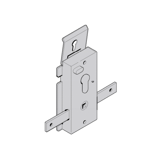 Serrure Panneau Avec Jeu De Cylindres Ral 7035 Ral 7035 40Mm 70Mm