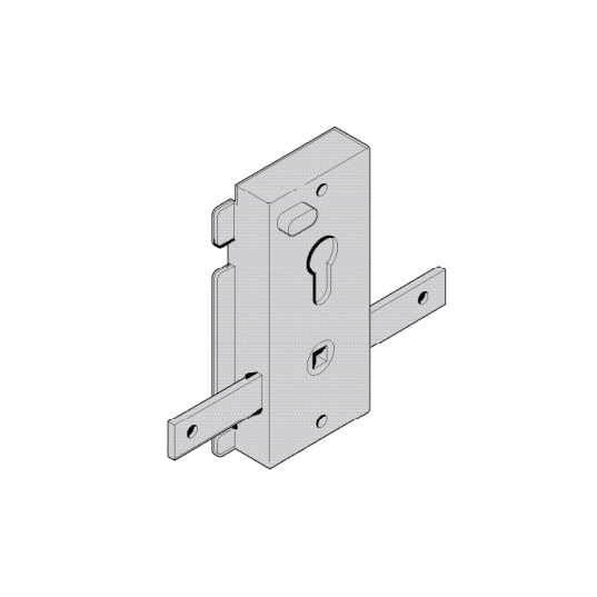 Serrure Panneau Avec Jeu De Cylindres Ral 7035 50Mm 75Mm