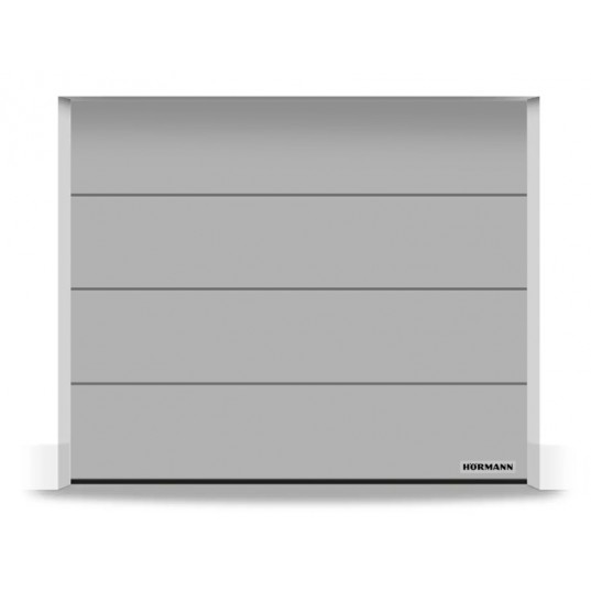 Porte Sectionnelle Hormann Renomatic Motorisée L2375 H1900 Planar CH 9006 Matt Deluxe Aluminium Blanc