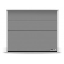 Porte Sectionnelle Hormann Renomatic Motorisée L2375 H1900 Planar CH 9007 Matt Deluxe Aluminium Gris