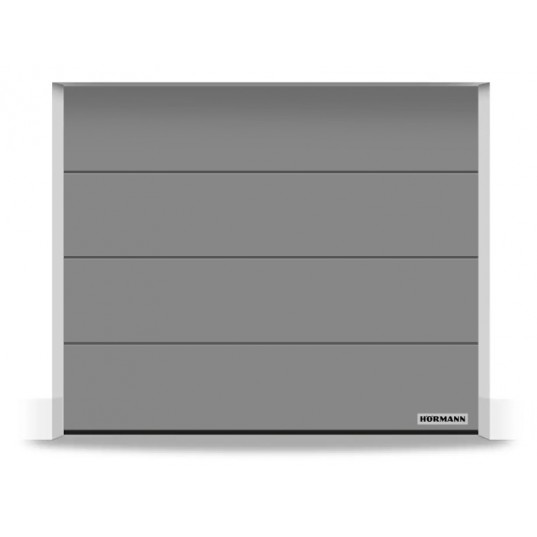 Porte Sectionnelle Hormann Renomatic Motorisée L2375 H1900 Planar CH 9007 Matt Deluxe Aluminium Gris