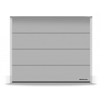 Porte Sectionnelle Hormann Renomatic Motorisée L2500 H1900 Planar CH 9006 Matt Deluxe Aluminium Blanc